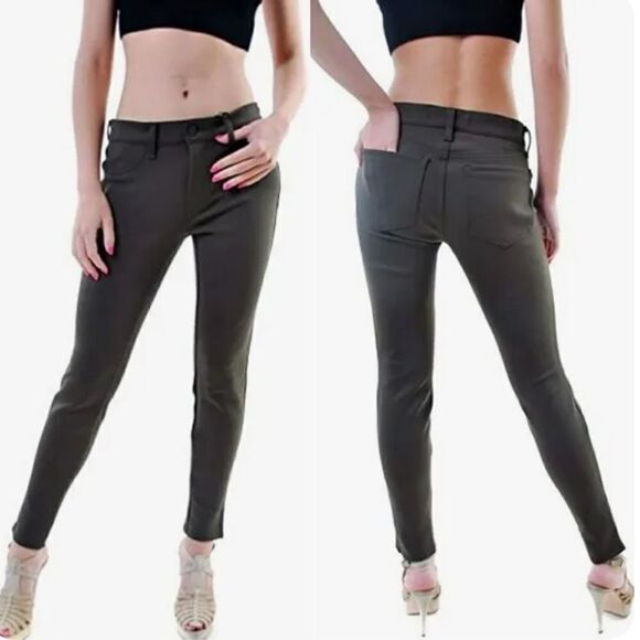 J Brand Super Skinny Scuba Pants in Olive Odyssey - Picture 1 of 16